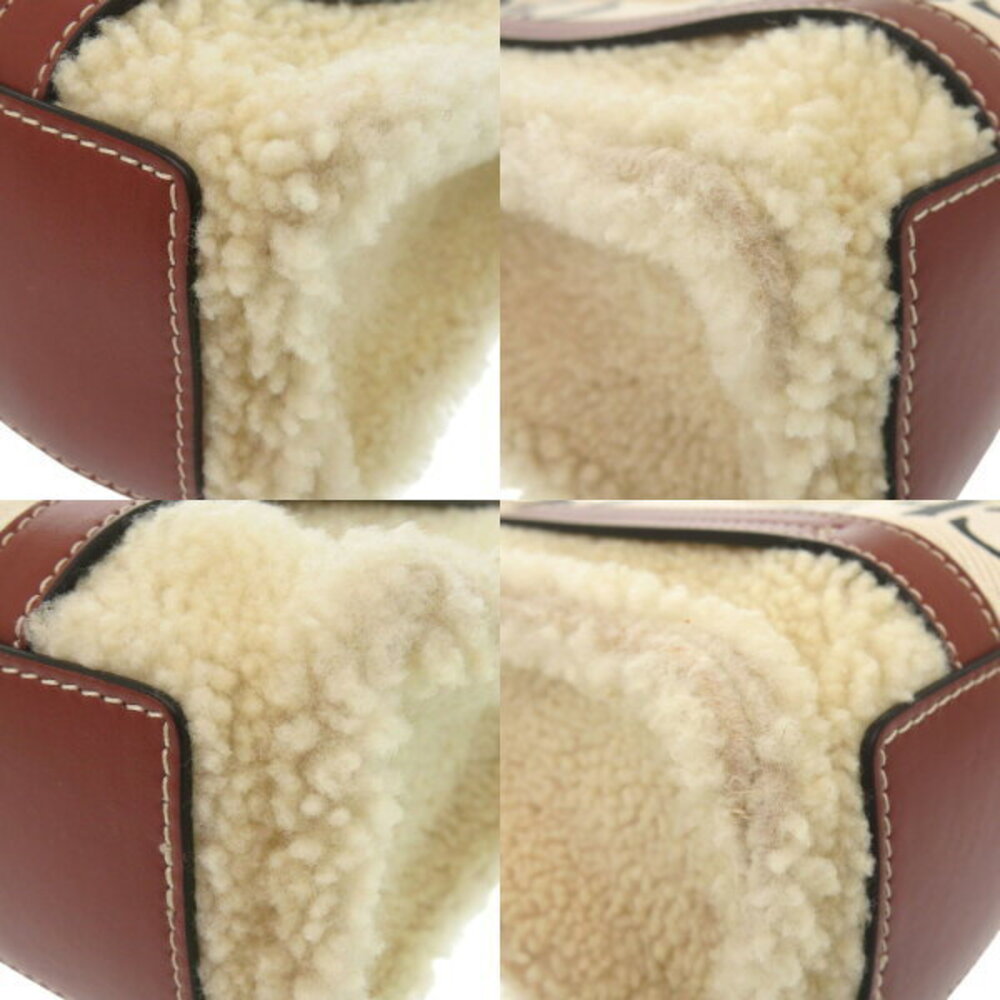 Chloe WOODY tote bag beige brown boa leather handbag - Picture 4 of 8